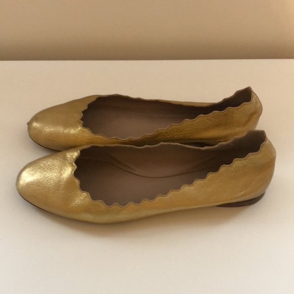 CHLOE scalloped leather ballet flat - Picture 5 of 8